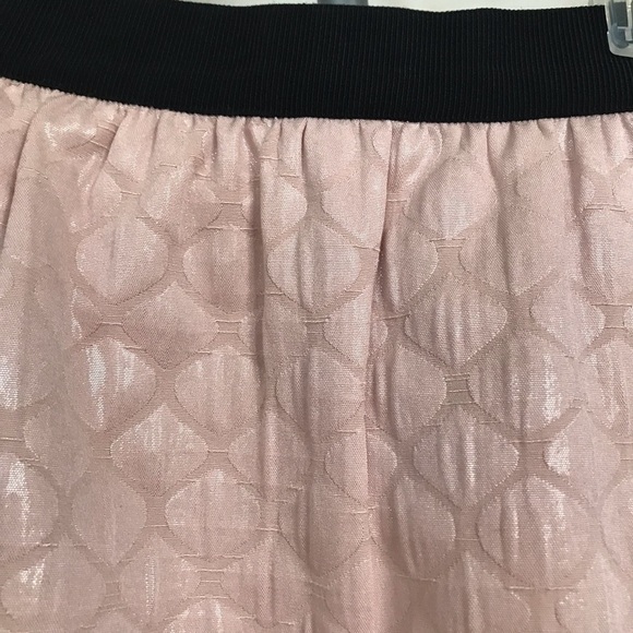 Ann Taylor LOFT pink mini skirt black womens sz 6 textured fully lined shimmery - Picture 4 of 12